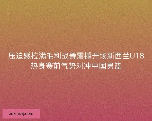 压迫感拉满毛利战舞震撼开场新西兰U18热身赛前气势对冲中国男篮